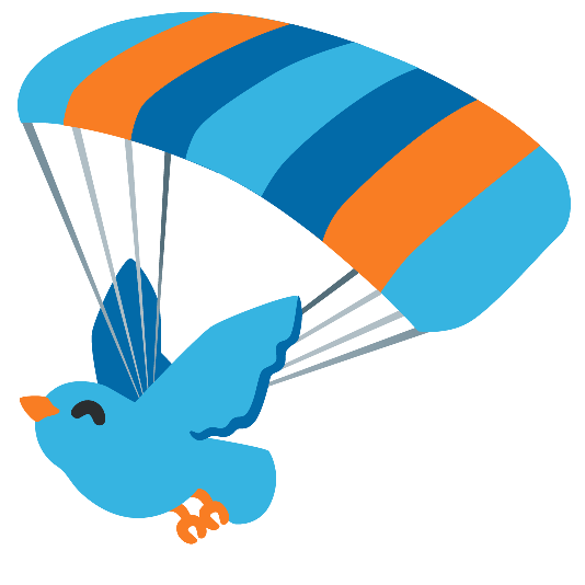 parachute bird