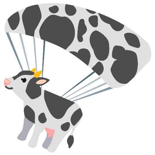 parachute cow