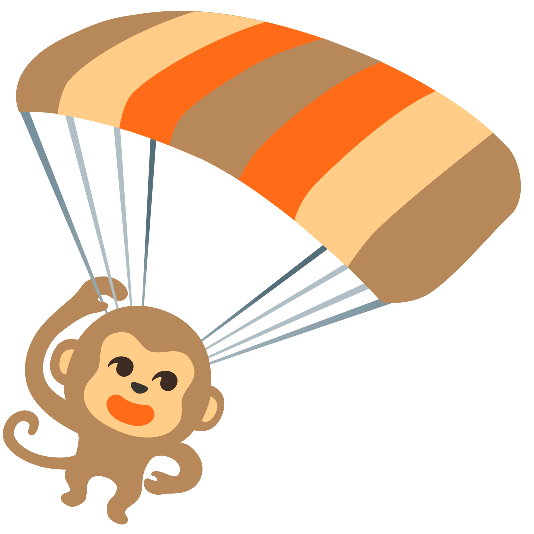 parachute monkey face