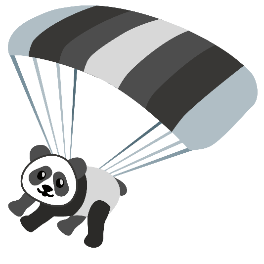 parachute panda face