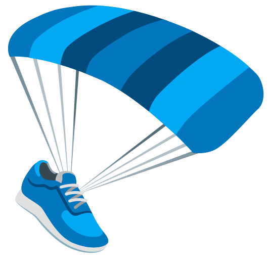 parachute athletic shoe