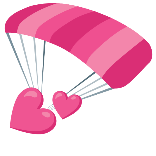 parachute two hearts