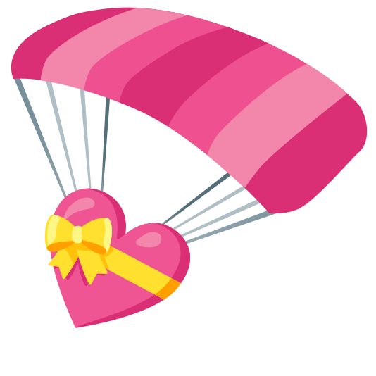 parachute gift heart