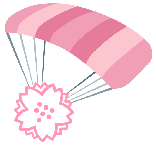 parachute white flower