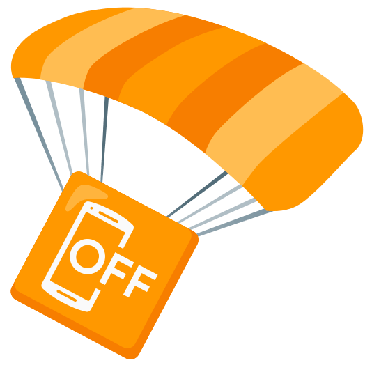 parachute mobile phone off