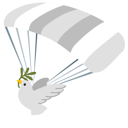 parachute dove of peace