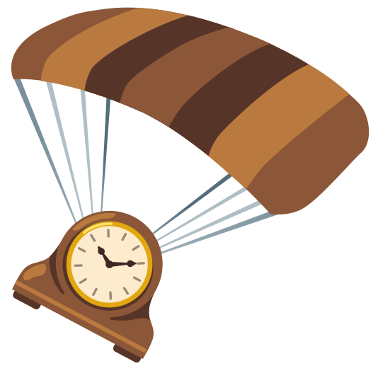 parachute mantelpiece clock