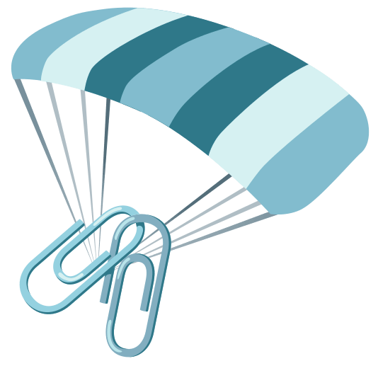 parachute linked paperclips
