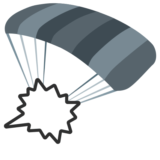 parachute right anger bubble