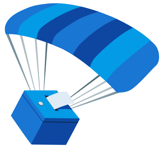 parachute ballot box with ballot