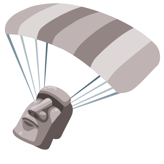parachute moyai