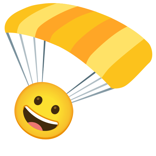 parachute grinning
