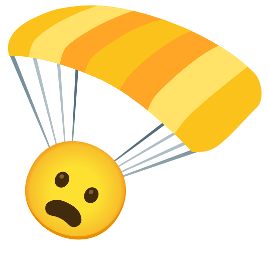 parachute frowning