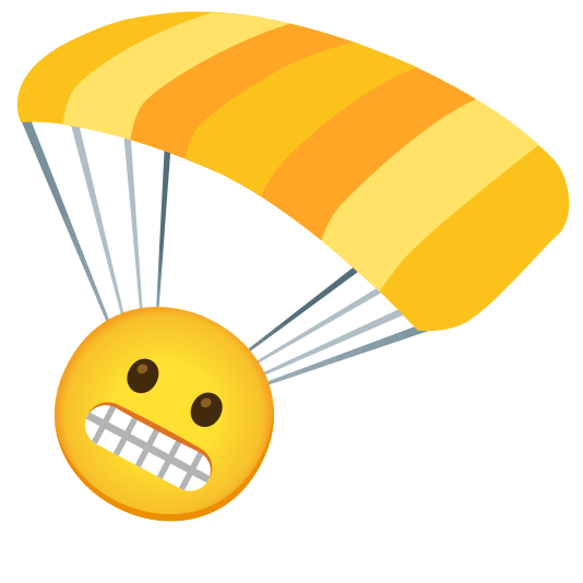 parachute grimacing