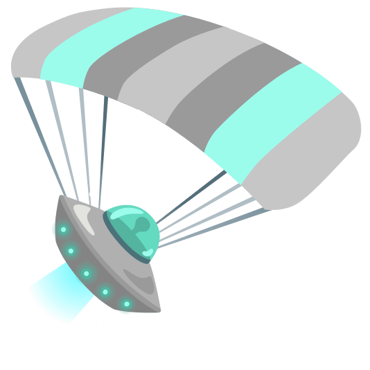 parachute flying saucer