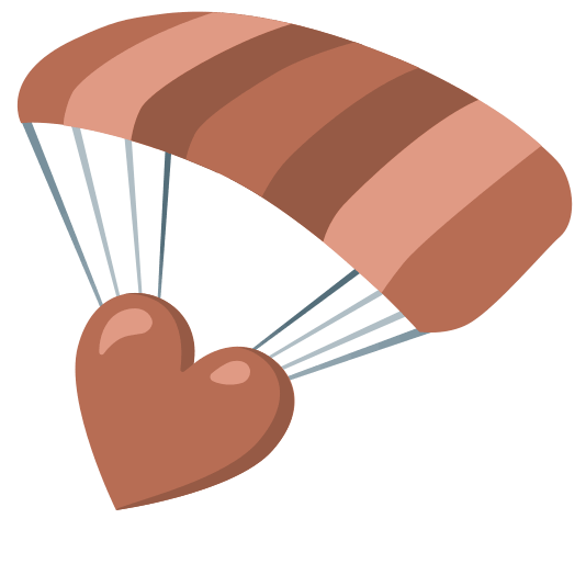 parachute brown heart