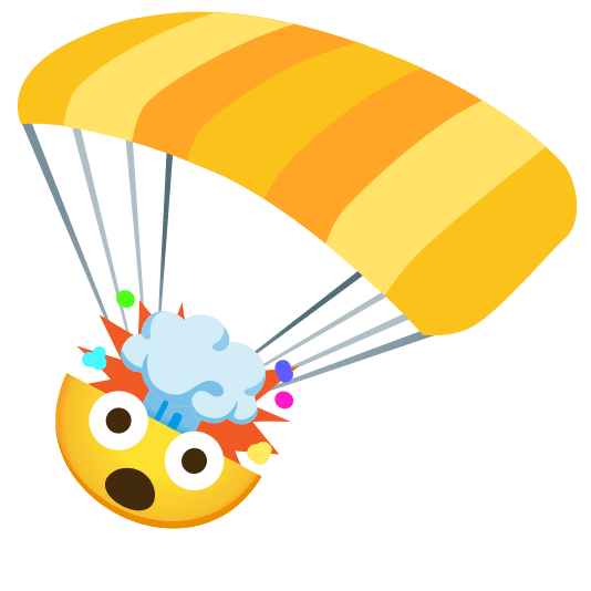 parachute exploding head