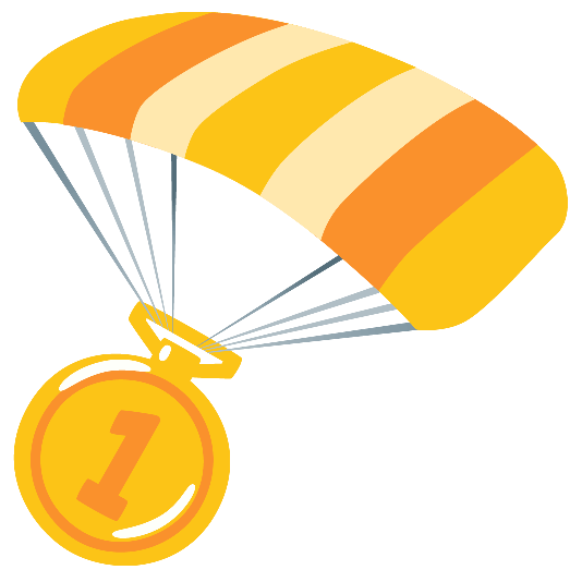 parachute first place medal