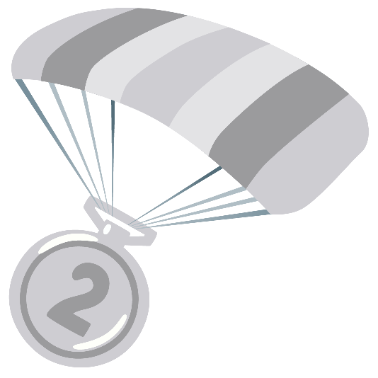 parachute second place medal