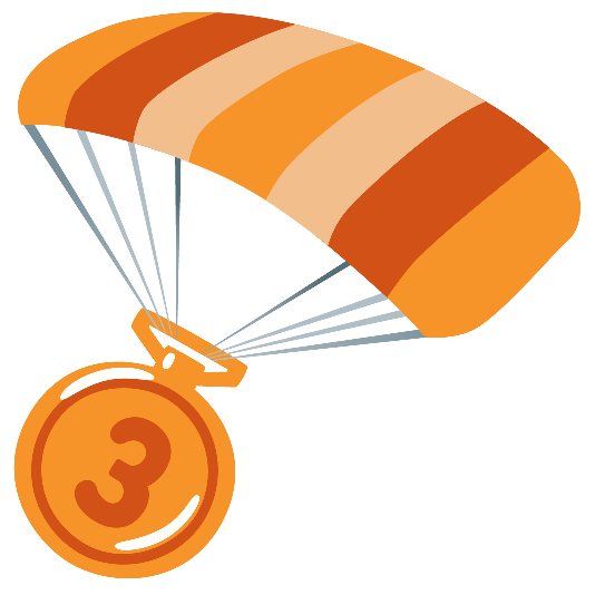parachute third place medal
