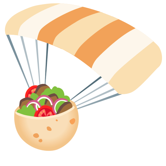 parachute stuffed flatbread