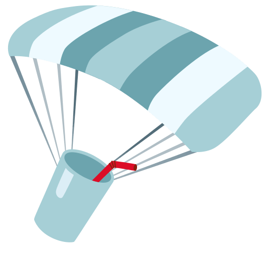 parachute cup with straw