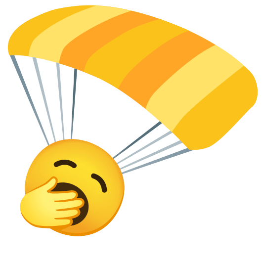 parachute yawning face