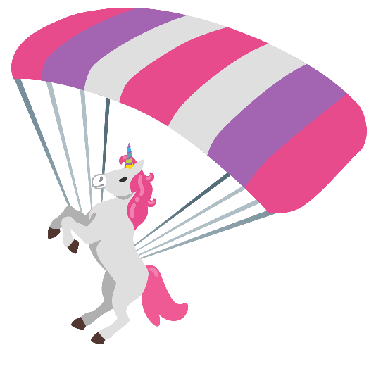 parachute unicorn face