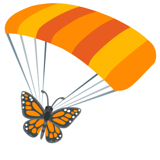 parachute butterfly