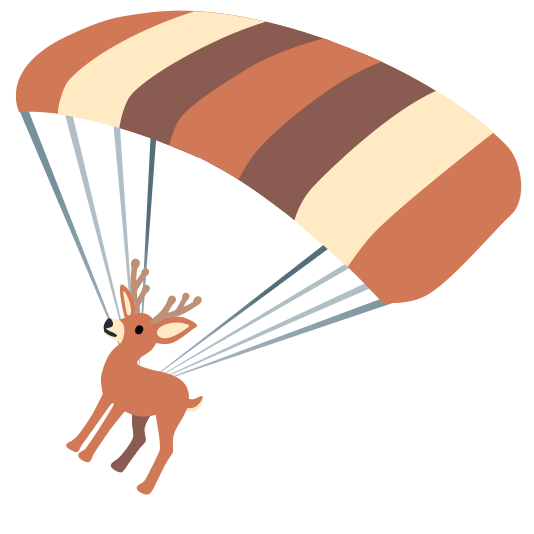 parachute deer