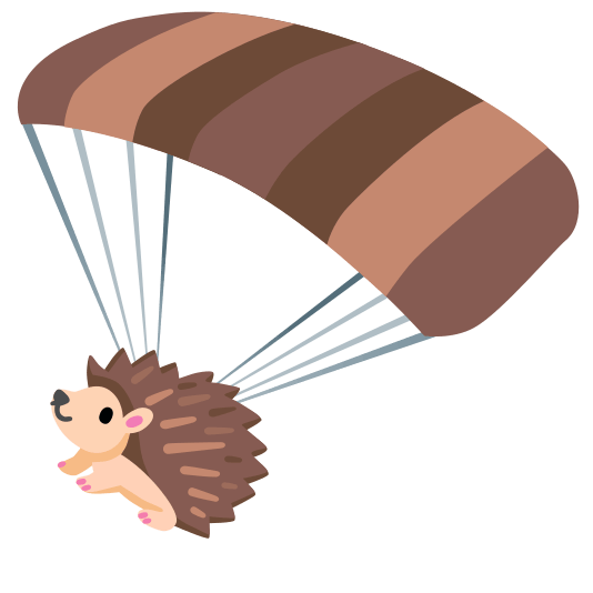 parachute hedgehog