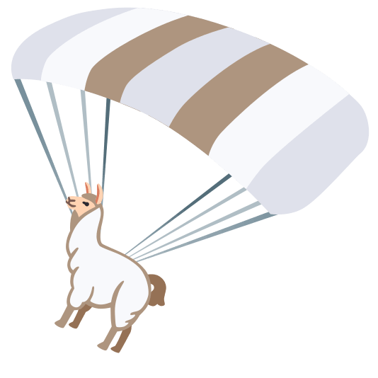 parachute llama