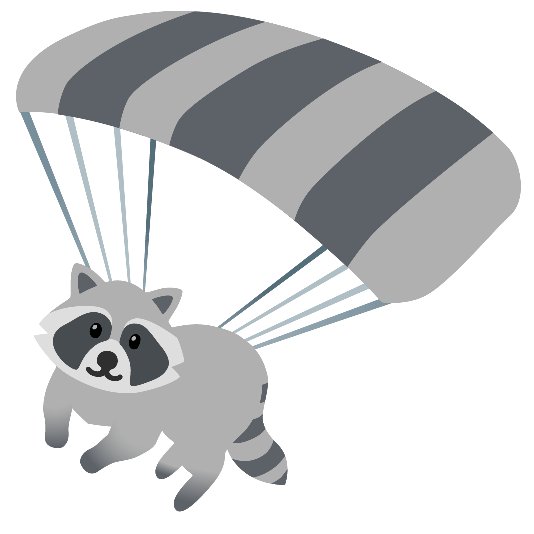 parachute raccoon