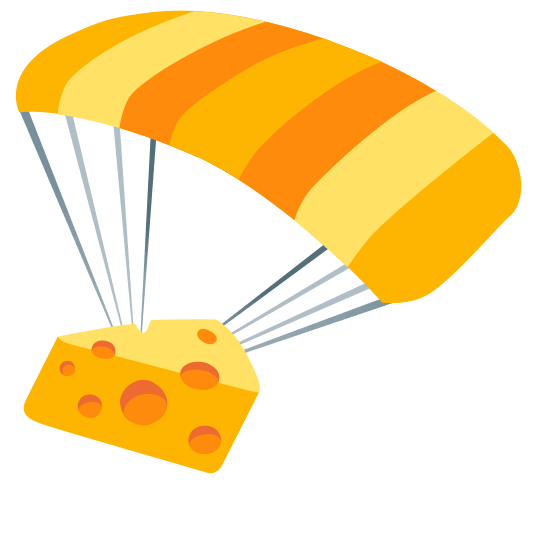 parachute cheese wedge