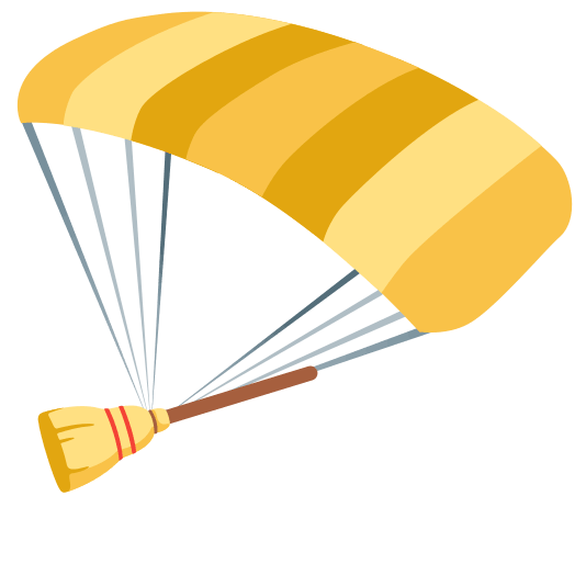 parachute broom