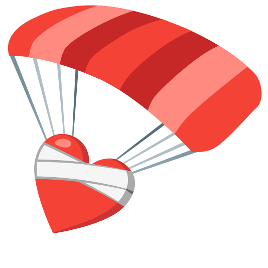 parachute mending heart