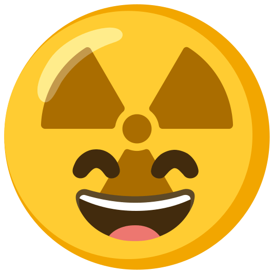 radioactive sign smile