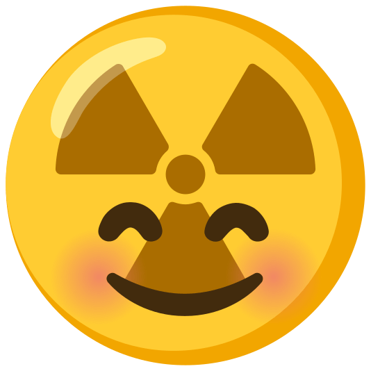 radioactive sign blush