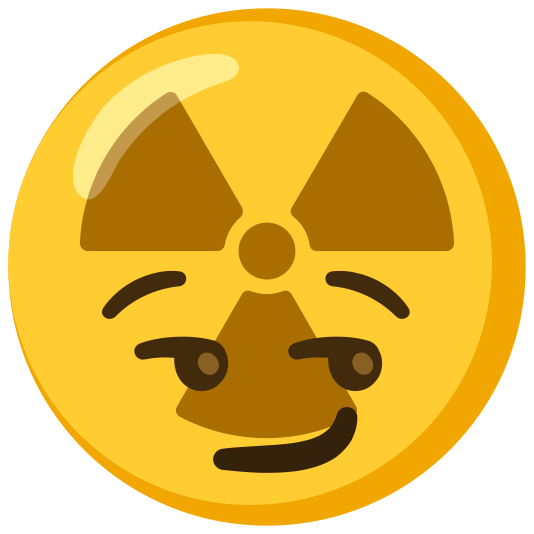 radioactive sign smirk