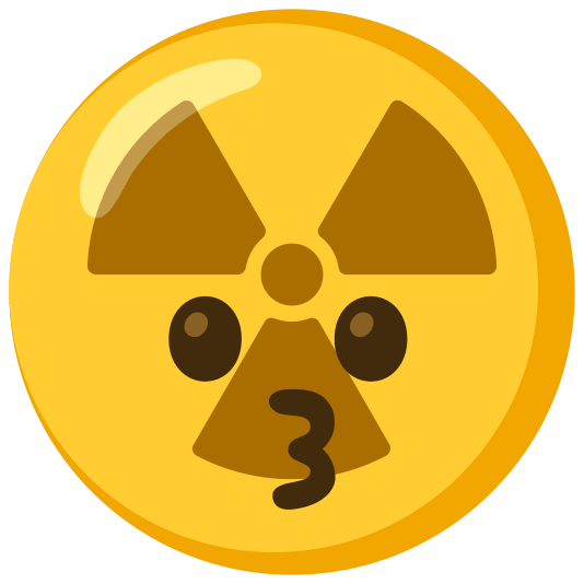 radioactive sign kissing