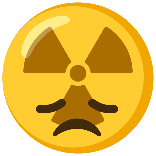 radioactive sign disappointed