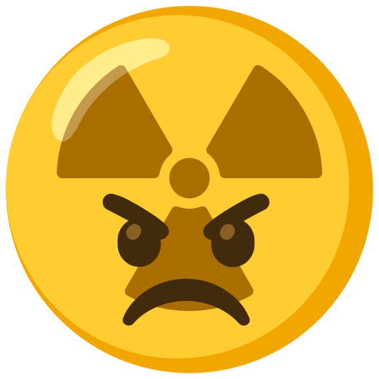 radioactive sign angry