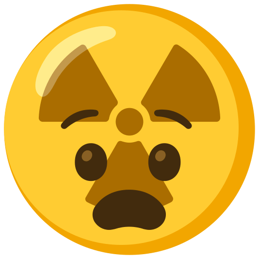 radioactive sign anguished