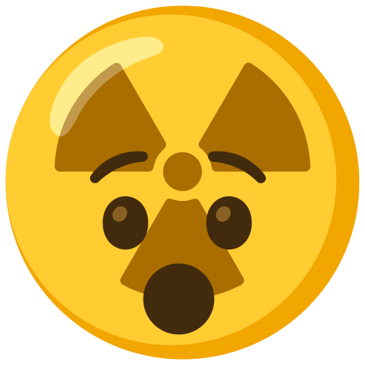 radioactive sign hushed