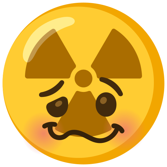 radioactive sign woozy face
