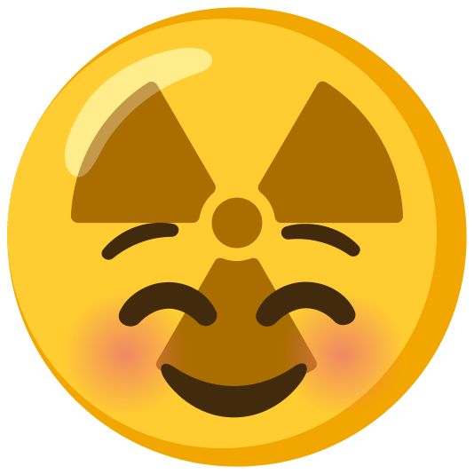 radioactive sign relaxed