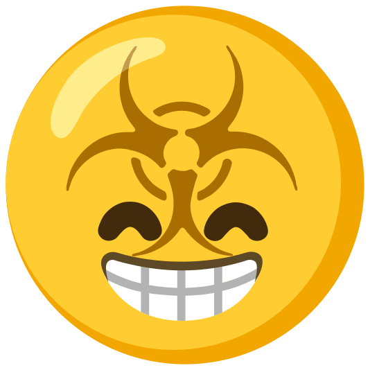 biohazard sign grin