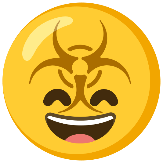 biohazard sign smile
