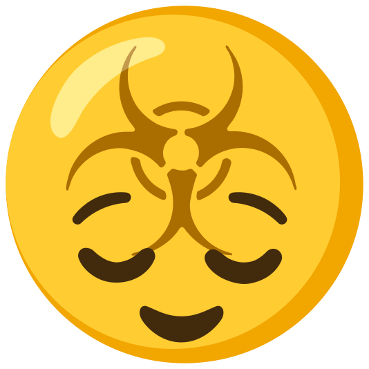 biohazard sign relieved