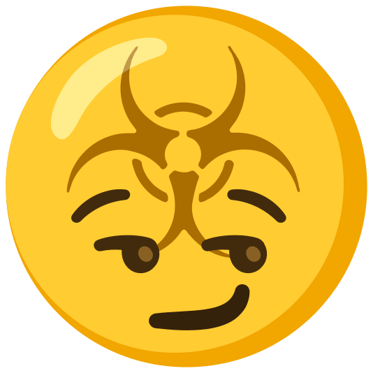 biohazard sign smirk